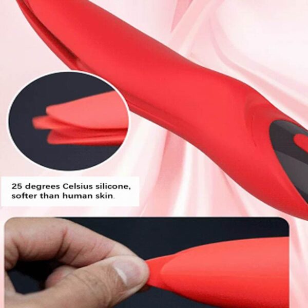 BAT-AVA014 Tongue Licking Vibrator | 3 Speeds + 7 Frequencies | Soft Silicone Body Massager