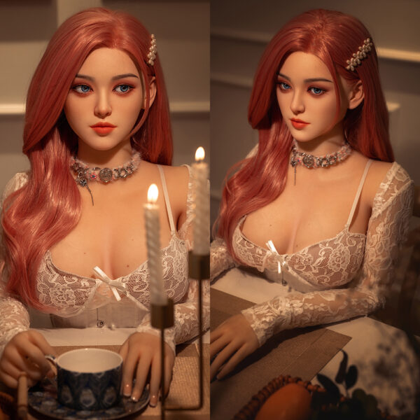 Isadora – 160cm Red-Haired Tea-Loving Silicone Fantasy Doll | Romantic & Refined Companion