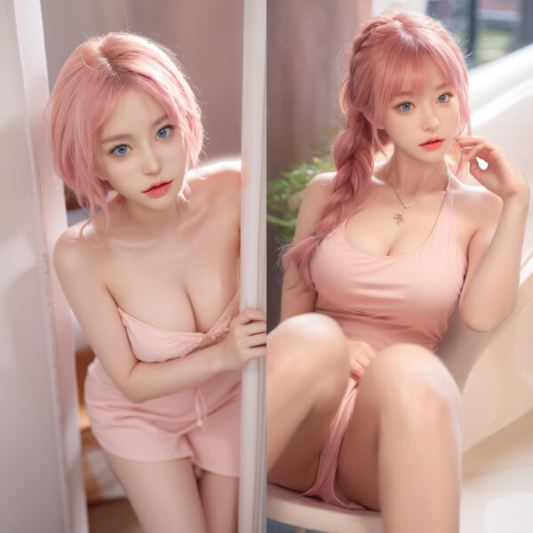 Sakura – 164cm Silicone Fantasy Love Doll with Pink Hair & Lifelike Curves