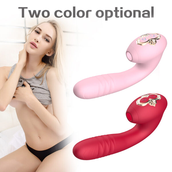 BAT-AVD019 Telescopic & Suction Vibrator | Dual Stimulation with 20 Pleasure Modes