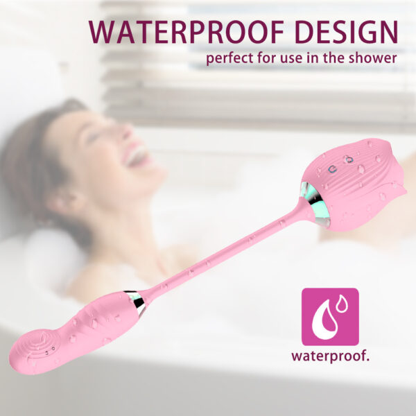 BAT-AVD006 – Rose Dual-End Tongue Licking & Expansion Vibrator | 10 Modes