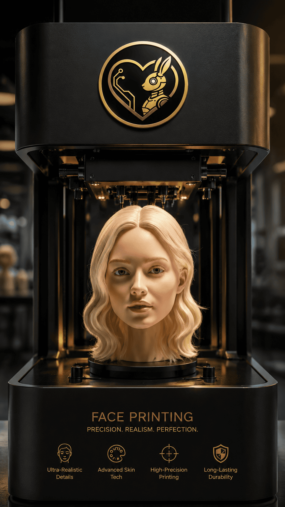 premium 3d face printing for love dolls with realistic custom head design and advanced precision technology